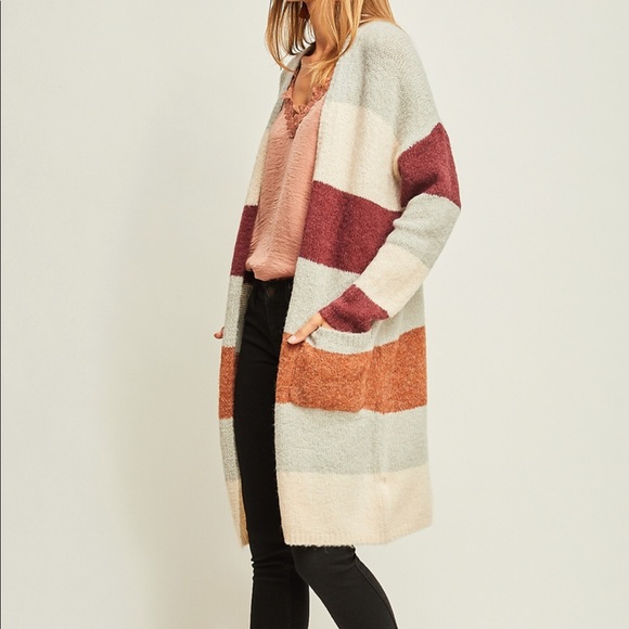 🆕 JOY // Striped Colorful Cardigan - Picture 3 of 5